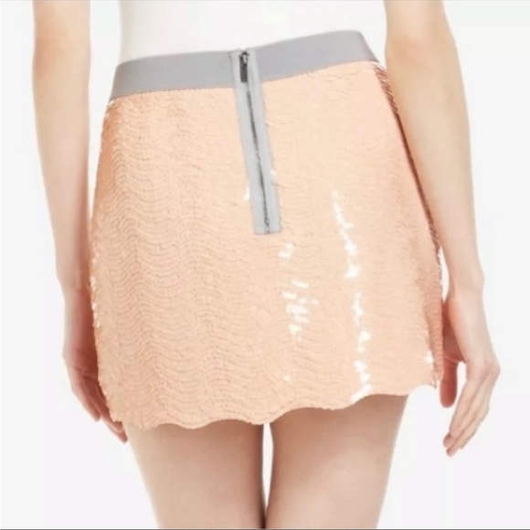 BCBG maxazria peach/pink sequin michaela skirt - Picture 2 of 5